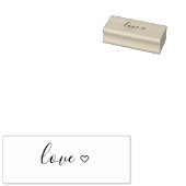 黒い恋と小さなハート ラバースタンプ (押印)