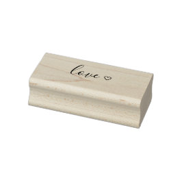 黒い恋と小さなハート ラバースタンプ