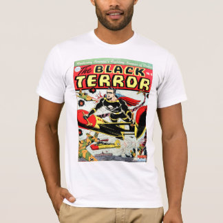 黒い恐怖のカッコいいのヴィンテージの漫画本カバー芸術 Tシャツ