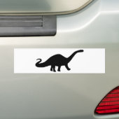 黒い恐竜アイコン バンパーステッカー (車上)