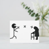 黒い悪い忍者戦おばあちゃん ポストカード (スタンド正面)