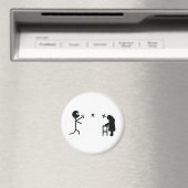 黒い悪い忍者戦おばあちゃん マグネット (インサイチュ (食洗機))