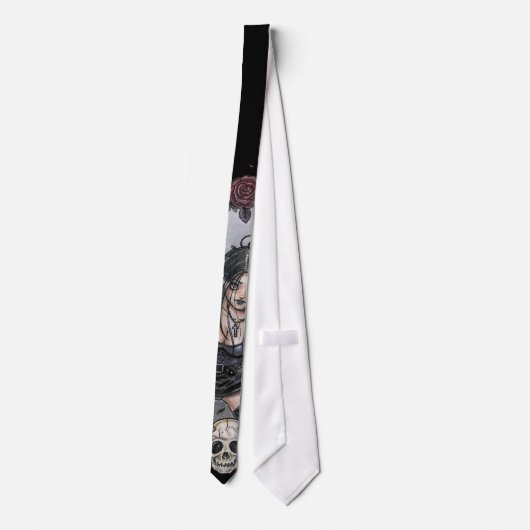 黒い悲惨さの天使のタイ ネクタイ (裏面)