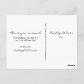 黒い愛と感謝してい脚本 |写真パーソナライズされた ポストカード (裏面)