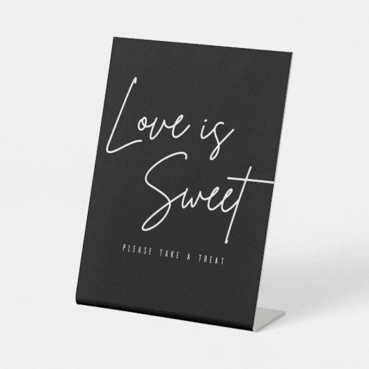 黒い愛は甘いデザートを取る 台座サイン (正面)