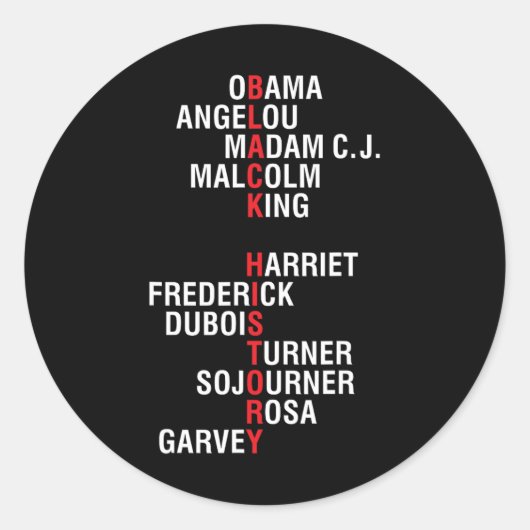 黒い感動的歴史のリーダー ラウンドシール (正面)