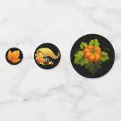 黒い感謝祭のテーブル紙吹雪の紅葉 コンフェッティ (正面)