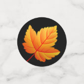 黒い感謝祭のテーブル紙吹雪の紅葉 コンフェッティ (スモール正面)