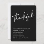黒い感謝祭モダンディナー 招待状 (正面)