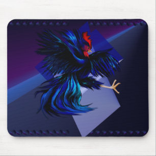 黒い戦いのオンドリのマウスパッド マウスパッド