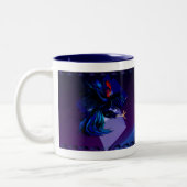 黒い戦いのオンドリのマグ ツートーンマグカップ (左)