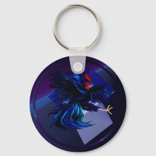 黒い戦いのオンドリKeychain キーホルダー