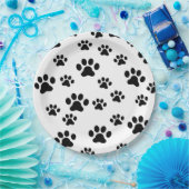 黒い手のプリント ペーパープレート (パーティー)