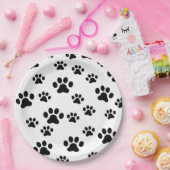 黒い手のプリント ペーパープレート (パーティー)