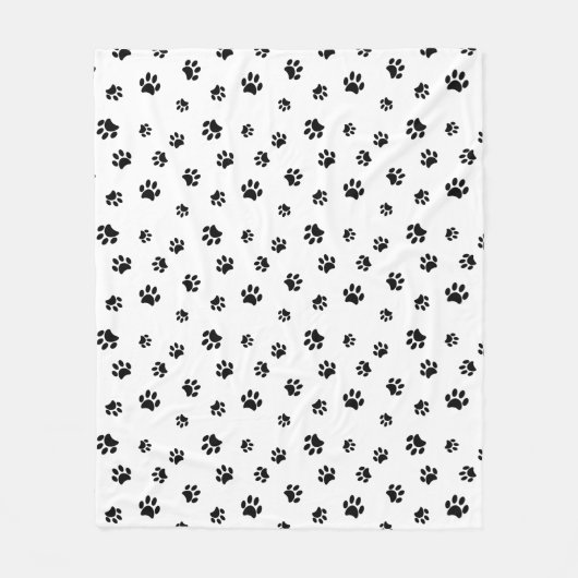 黒い手の印刷パターン フリースブランケット (正面)