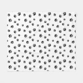 黒い手の印刷パターン フリースブランケット (正面(横))