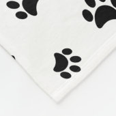 黒い手の印刷パターン フリースブランケット (角)