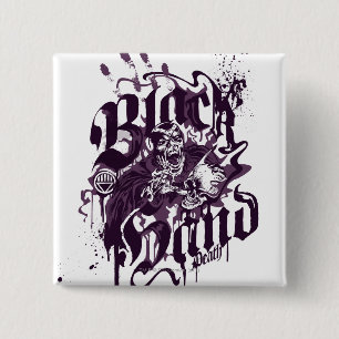 黒い手の紫色のコラージュ 缶バッジ