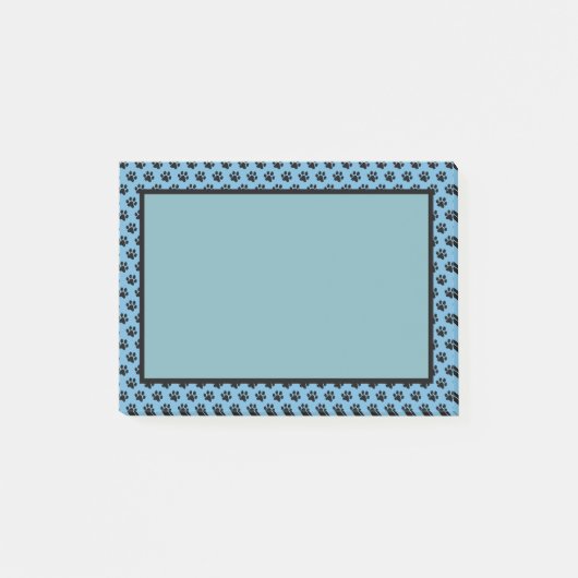 黒い手の跡（背景が青） ポストイット (正面)