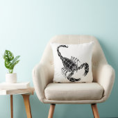 黒い手描きの蠍および種族の落書き クッション (椅子)