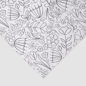 黒い手描きの鳩の花 薄葉紙 (詳細)