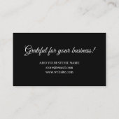 黒い手書き割引カード | カーモダンド 割引カード (裏面)