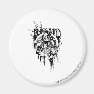 黒い手0グラフィックコラージュ、白黒 マグネット