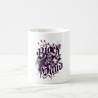 黒い手 – 紫のコラージュ コーヒーマグカップ