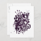 黒い手 – 紫のコラージュ ポストカード (正面/裏面)