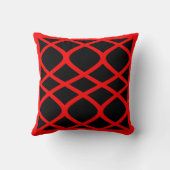 黒い抽象芸術の円パターカスタムンの色 クッション (裏面)