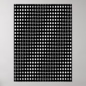 黒い抽象芸術パターン ポスター (正面)