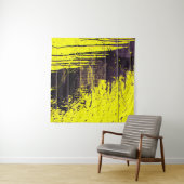 黒い抽象芸術絵を描（ばちゃばちゃ）跳ねるが明るい目に滴る タペストリー (インサイチュ(横))