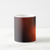 黒い抽象芸術背景フォトエフェクト。レトロ膜 コーヒーマグカップ (中央)