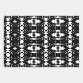 黒い拇印Cookieの木の樹皮パターン（の模様が）ある ラッピングペーパーシート (正面2)