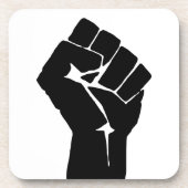 黒い拳を上げ – 抵抗の抗議 コースター (正面)