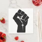 黒い拳を上げ – 抵抗の抗議 スタンダードランチョンナプキン (インサイチュ)