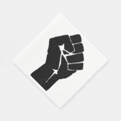 黒い拳を上げ – 抵抗の抗議 スタンダードランチョンナプキン (角)