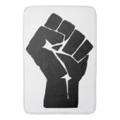 黒い拳を上げ – 抵抗の抗議 バスマット (正面縦)