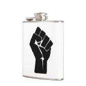 黒い拳を上げ – 抵抗の抗議 フラスク (左)