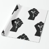 黒い拳を上げ – 抵抗の抗議 ラッピングペーパー (アンロールド)