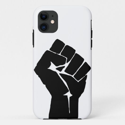 黒い拳を上げ – 抵抗の抗議 Case-Mate iPhoneケース (裏面)