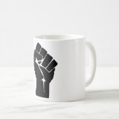 黒い拳を掲げて - 抵抗と抗議 コーヒーマグカップ (正面右)