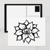 黒い拳 花の目 ポストカード (正面/裏面)