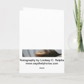 黒い挨拶状の白い花 カード (裏面)