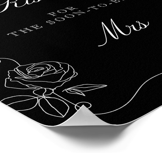 黒い推測キスブライダルシャワーゲームPos数 ポスター (角)