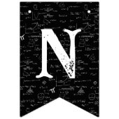 黒い数学の公式の卒業おめでとう バンティングフラッグ (第3の旗)