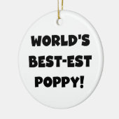 黒い文字の世界のベスト米国東部標準時刻のケシのギフト セラミックオーナメント (左)