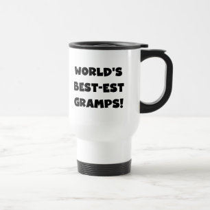 黒い文字の世界のベスト米国東部標準時刻Grampsのギフト トラベルマグ