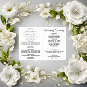 黒い文字の背景（白）結婚式 プログラム