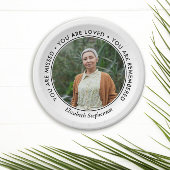 黒い文字恋しく思が思い出し記念写真 ペーパープレート